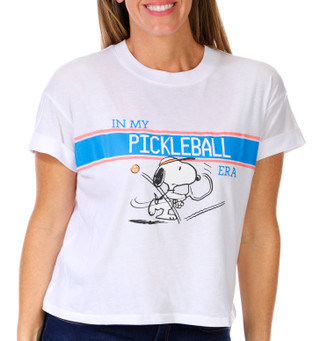 Thumbnail 1: Peanuts Peanuts Womens Short Sleeve Snoopy Pickleball Era Tee 