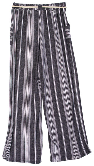 Thumbnail 2: Derek Heart Derek Heart Juniors Striped Print Rope Belt Pants 