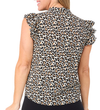 Thumbnail 2: T. Tahari T. Tahari Petite Sleeveless Bow Neck Flutter Top 
