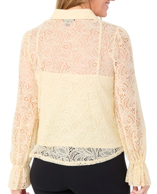 Thumbnail 2: Nicole Miller Nicole Miller Womens Long Sleeve Lace Ruffle Button Down Top 