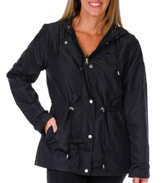 Thumbnail 1: MO-KA Mo-Ka Womens Long Sleeve Lightweight Hooded Button Jacket 