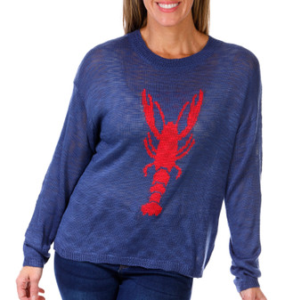 Thumbnail 1: Blue Sol Blue Sol Womens Lobster Crew Neck Sweater 