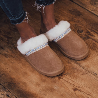 Thumbnail 6: Muk Luks Muk Luks Womens Dawn Suede Scuff Slippers 