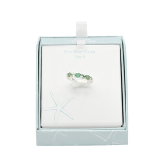 Thumbnail 1: Ocean Treasures Ocean Treasures Boxed Silver Crystal Ring 