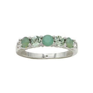 Thumbnail 2: Ocean Treasures Ocean Treasures Boxed Silver Crystal Ring 