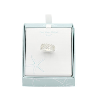 Thumbnail 1: Ocean Treasures Ocean Treasures Boxed Silver Crystal Ring 