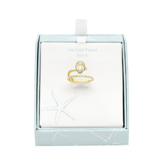 Thumbnail 1: Ocean Treasures Ocean Treasures Boxed Gold Crystal Wrapped Ring 