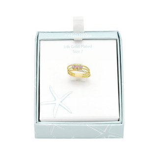 Thumbnail 1: Ocean Treasures Ocean Treasures Boxed Gold Multi-Band Ring Set 