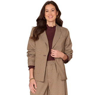 Thumbnail 1: Democracy Democracy Womens Ruched Long Sleeve Single Button Blazer 