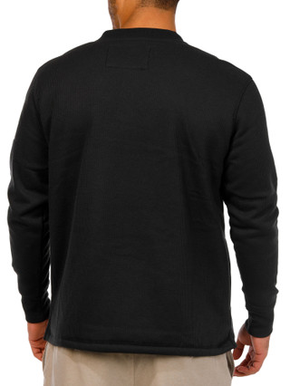 Thumbnail 2: Smith's Men's Quarter Button Up Solid Long Sleeve Tee 