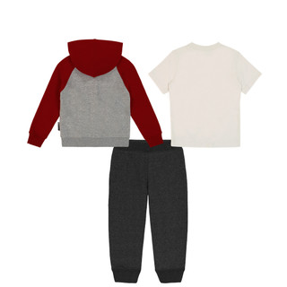 Thumbnail 2: Quiksilver Quiksilver Little Boys 3 Pc Fleece Sweatshirt Tee & Pant Set 