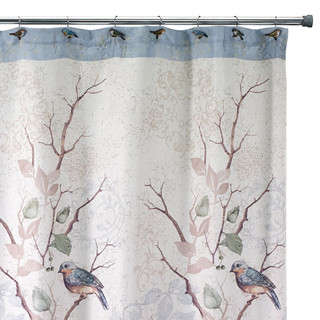Thumbnail 2: Avanti Avanti Bath 12 Pc Love Nest Birds Shower Curtain Hooks 