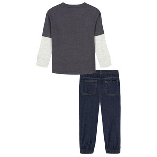 Thumbnail 2: Lucky Brand Lucky Brand Baby Boy Bear Guitar T-Shirt & Joggers Set 