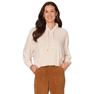 Thumbnail 1: Democracy Democracy Womens Long Sleeve Tie Collar Mixed Media Top 