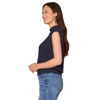 Thumbnail 4: Democracy Democracy Womens Extended Cap Sleeve Mixed Media Top 
