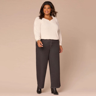 Thumbnail 4: Democracy Democracy Plus Long Sleeve Sweetheart Neck Knit Top 
