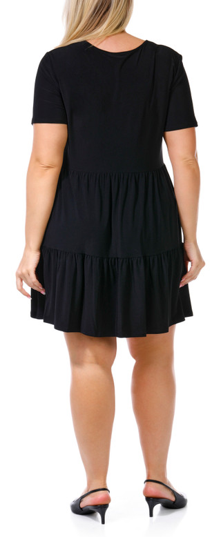 Thumbnail 2: TASH & SOPHIE Tash + Sophie Plus Short Sleeve Tiered Short Dress 