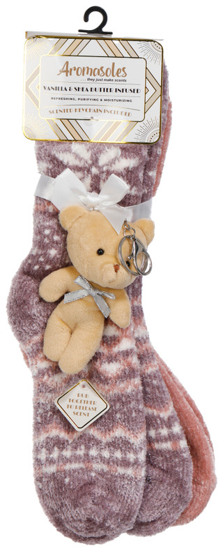 Thumbnail 1: AROMASOLES Aromasoles Womens 2 Pk Vanilla & Shea Butter Infused Socks 