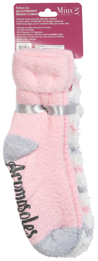Thumbnail 2: AROMASOLES Aromasoles Womens 2 Pk Lavender & Shea Butter Infused Socks 