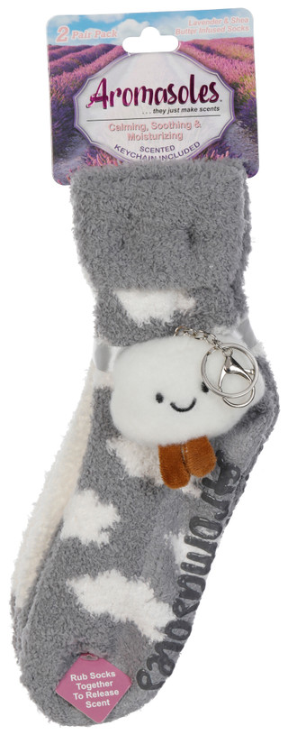 Thumbnail 1: AROMASOLES Aromasoles Womens 2 Pk Lavender & Shea Butter Infused Socks 