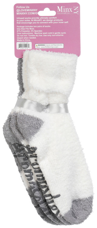 Thumbnail 2: AROMASOLES Aromasoles Womens 2 Pk Lavender & Shea Butter Infused Socks 
