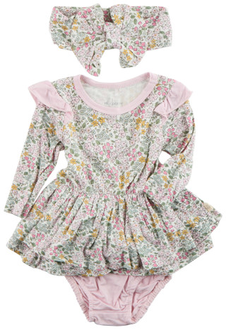 Thumbnail 1: MILKBERRY Milkberry Baby Girls 3 Pc Floral Dress Set 