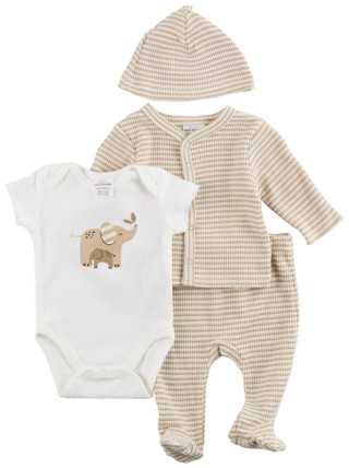 Thumbnail 1: PETIT LEM Petit Lem's Baby Girls 4 Pc Elephant Bodysuit & Leggings Set 