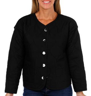 Thumbnail 2: Onque Onque Petite Floral Quilted Button Reversible Jacket 