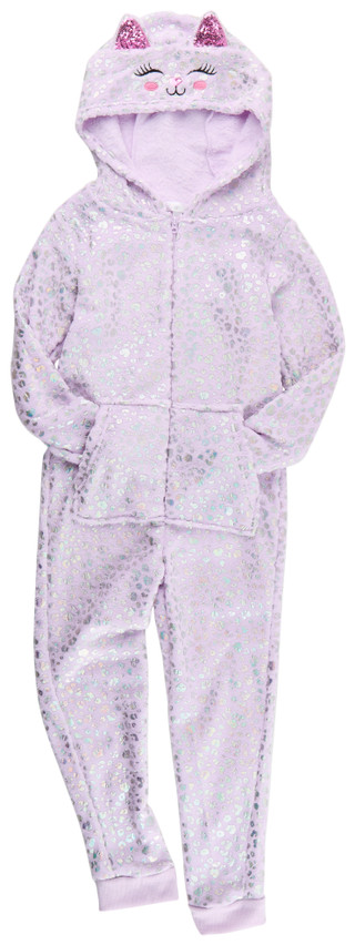 Thumbnail 1: B TWEEN B Tween Girls Plush Cat Onesie 
