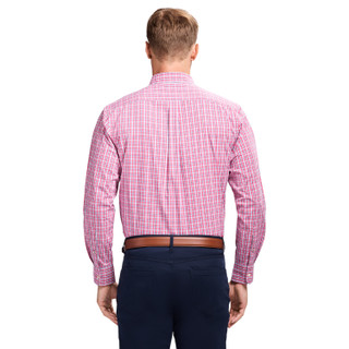 Thumbnail 2: IZOD IZOD Men's Performance Deep Rose Plaid Button Down Shirt 
