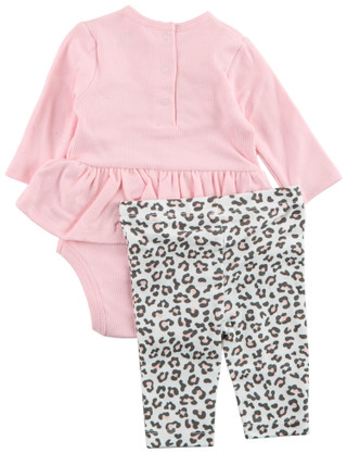 Thumbnail 2: Little Me Little Me Baby Girls 3 Pc Leopard Long Sleeve Headband Set 