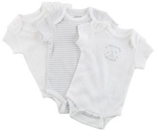 Thumbnail 1: Little Me Little Me Baby Boy 3 Pk Cotton Onesies 
