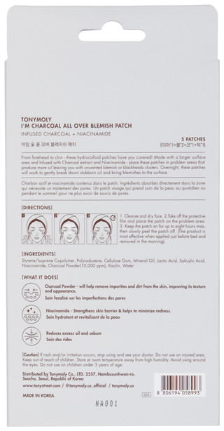 Thumbnail 2: TONY MOLY TonyMoly 5 Pc Charcoal All Over Blemish Patches 