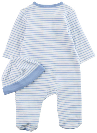 Thumbnail 2: Little Me Little Me Baby Boy 2 Pc Cotton Elephant Sleep Onesie 