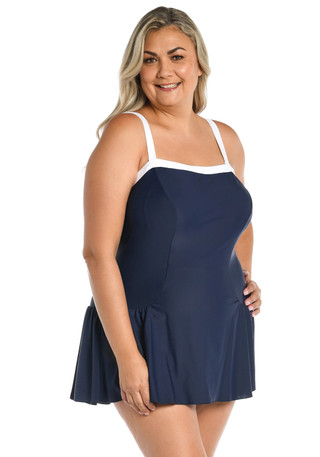 Thumbnail 1: Maxine of Hollywood Maxine of Hollywood Plus Bandeau Princess Seam Swimdress 