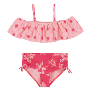 Thumbnail 1: Hurley Hurley Little Girls' 2-Piece Flounce Bikini Set 