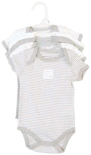 Thumbnail 2: Burt's Bees Burt's Bees Baby Boy 5 Bee Essentials Short Sleeve Bodysuits 