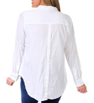 Thumbnail 2: Dash Dash Petite Long Sleeve Back Button Top 