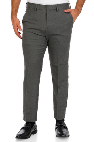 Thumbnail 1: Kenneth Cole Men's Charcoal Weave Dress Pants 