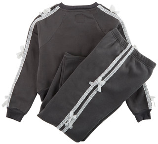 Thumbnail 2: No Comment No Comment Big Girls 2 Pc Fleece Boat Neck & Sweatpants Set 