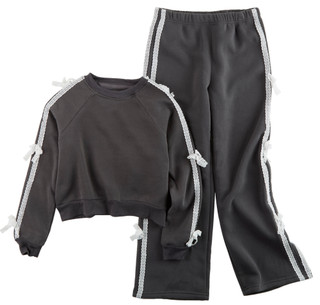 Thumbnail 1: No Comment No Comment Big Girls 2 Pc Fleece Boat Neck & Sweatpants Set 