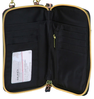 Thumbnail 3: Mundi Mundi Jacqui Leopard Print Wallet Wristlet Crossbody Bag 