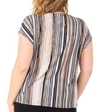 Thumbnail 2: ADRIENNE VITTADINI Adrienne Vittadini Plus Dolman Sleeve Stripe Top 