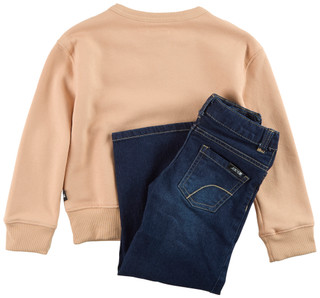 Thumbnail 2: Joe's Jeans Joe's Little Girls 2 Pc Fleece Stars and Dark Denim Set 