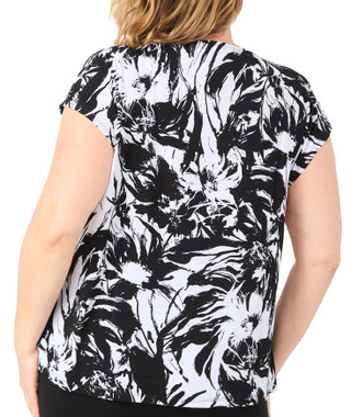 Thumbnail 2: ADRIENNE VITTADINI Adrienne Vittadini Plus Dolman Sleeve Print Top 