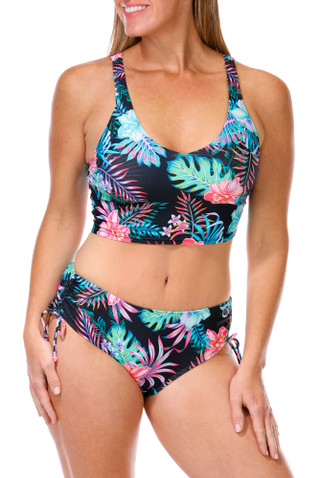 Thumbnail 2: N BY NEXT N By Next Womens Tahitian Garden Cropped Tank Swimsuit Top 