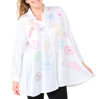 Thumbnail 1: Kaktus Kaktus Plus Long Sleeve Postcard Button Down Top 