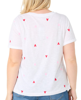 Thumbnail 2: Philosophy Philosophy Plus Short Sleeve Embroidered Hearts Top 