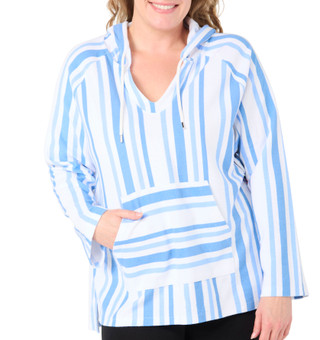 Thumbnail 1: REEL LEGENDS Reel Legends Plus Long Sleeve Baja Striped Hoodie 