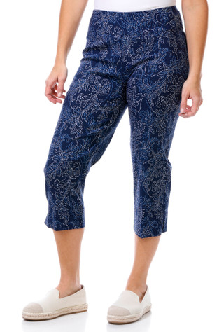 Thumbnail 1: Zac & Rachel Zac & Rachel Womens Print Pull-On Capris 